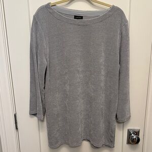 J. Jill Heather Gray Chenille Top